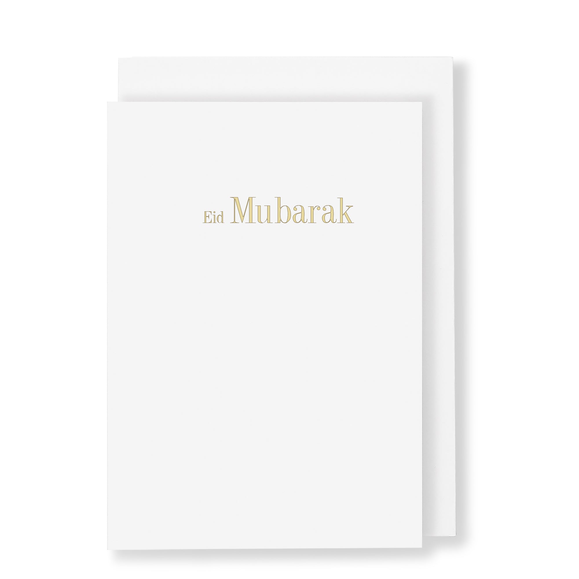 Eid Mubarak Card, White