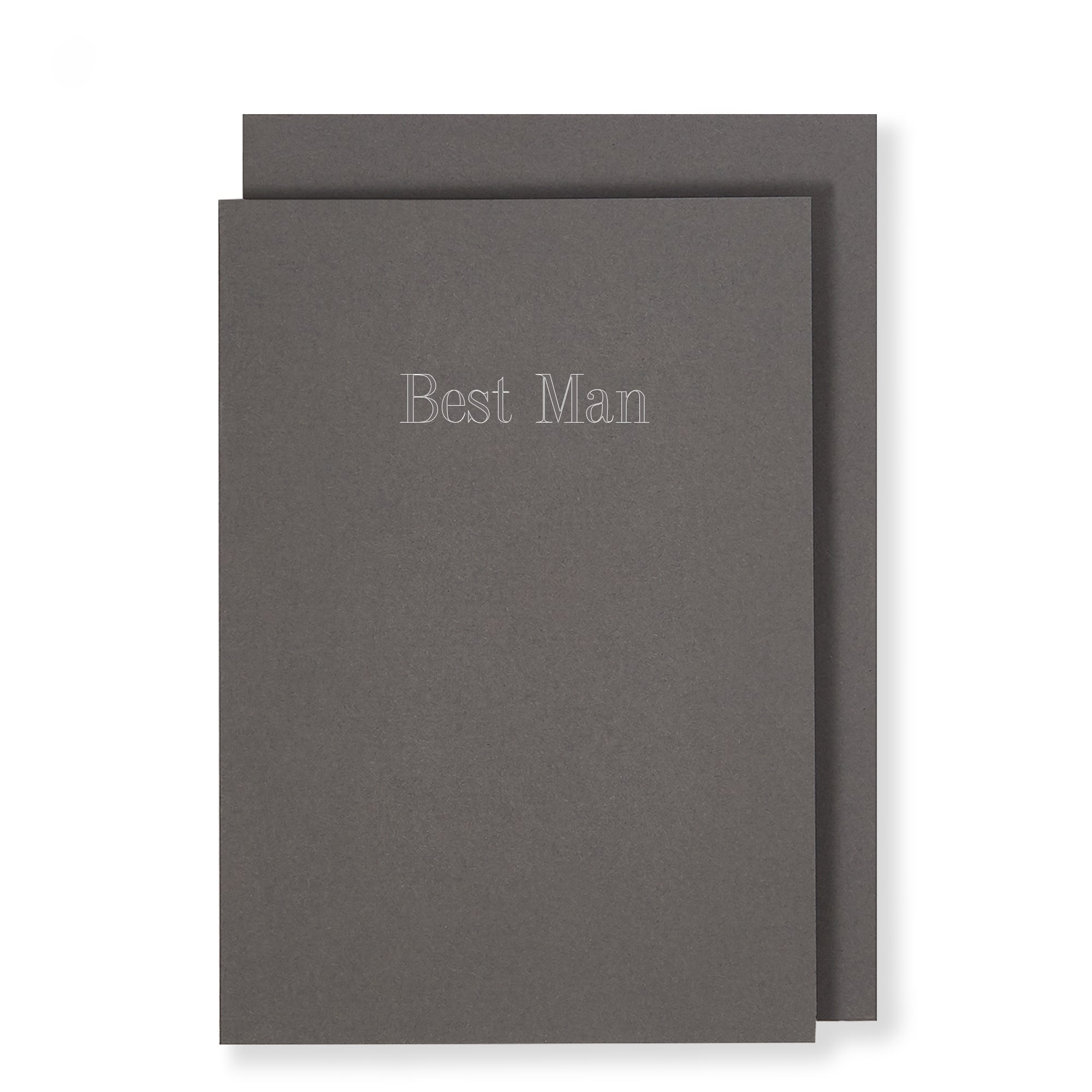 Best Man Card, Dark Grey