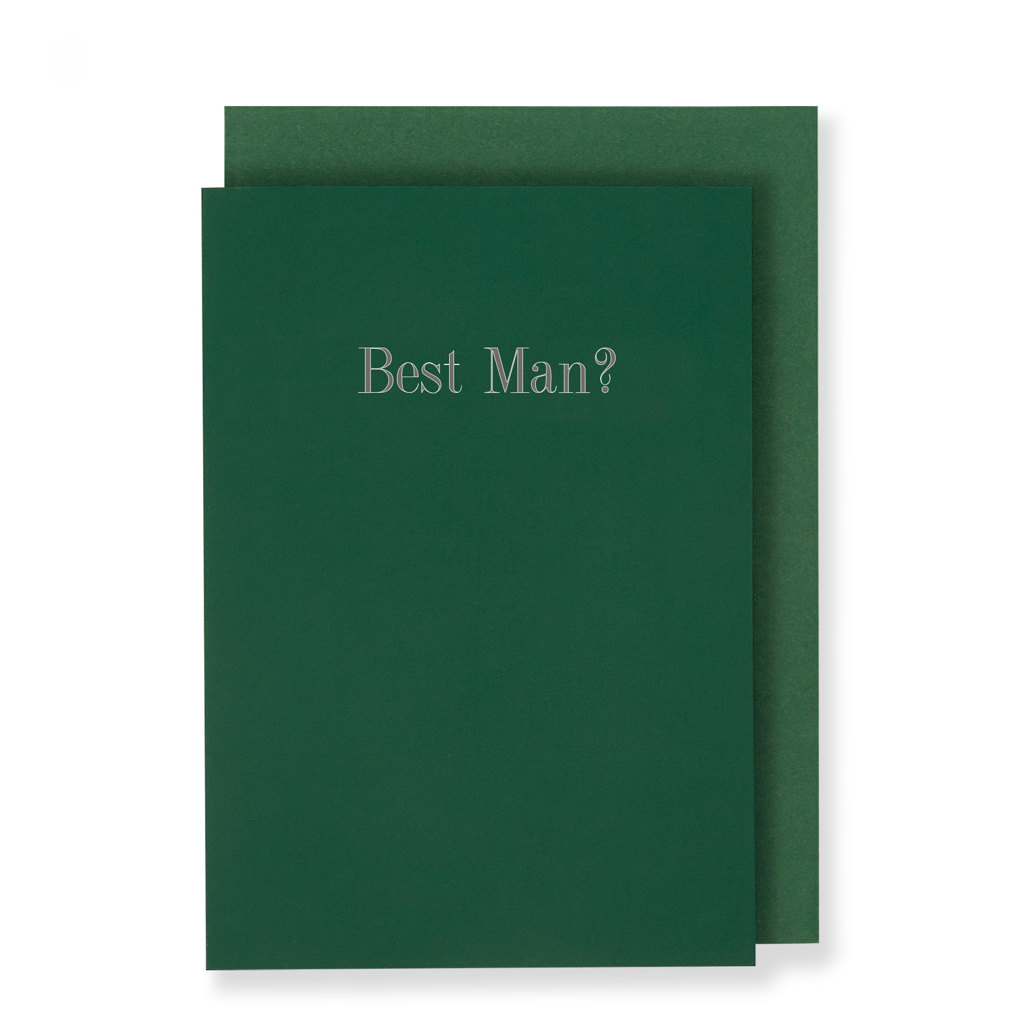 Best Man? Card, Dark Green