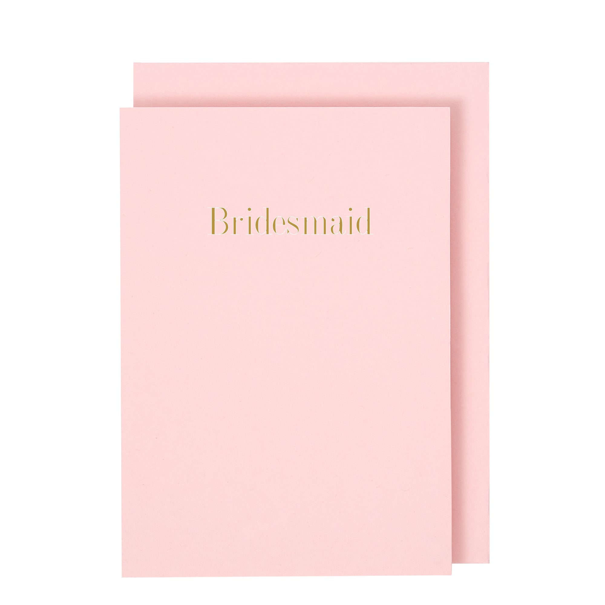 Bridesmaid Card, Pastel Pink