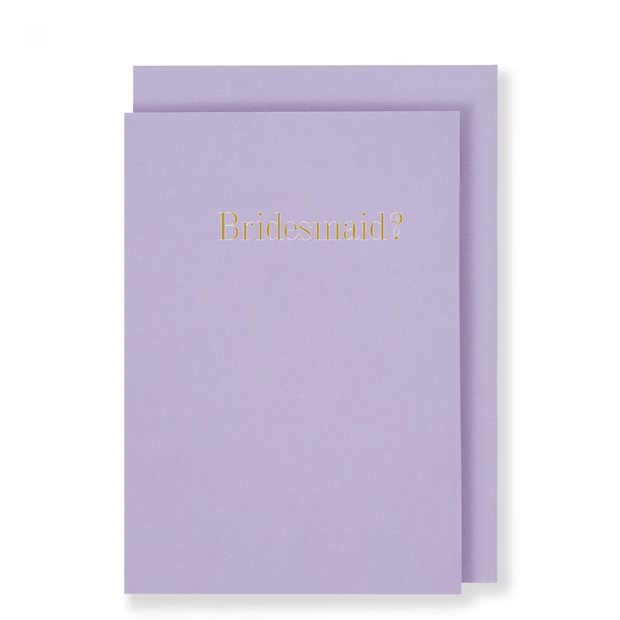 Bridesmaid? Card, Pastel Lilac