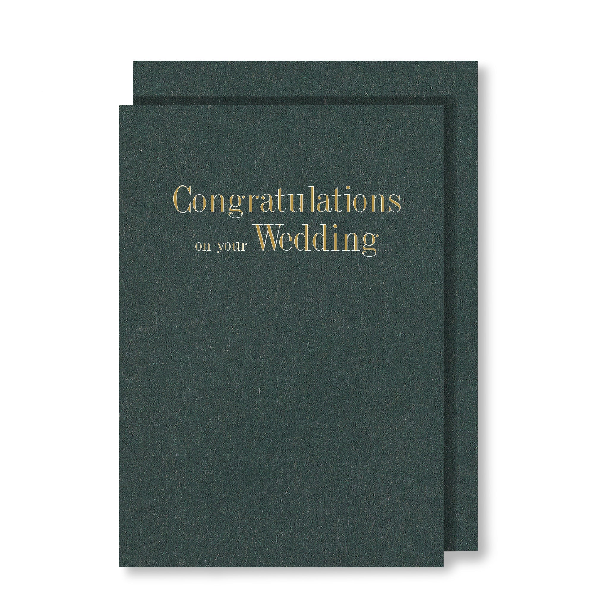 Congratulations On Your Wedding Card, Deep Green