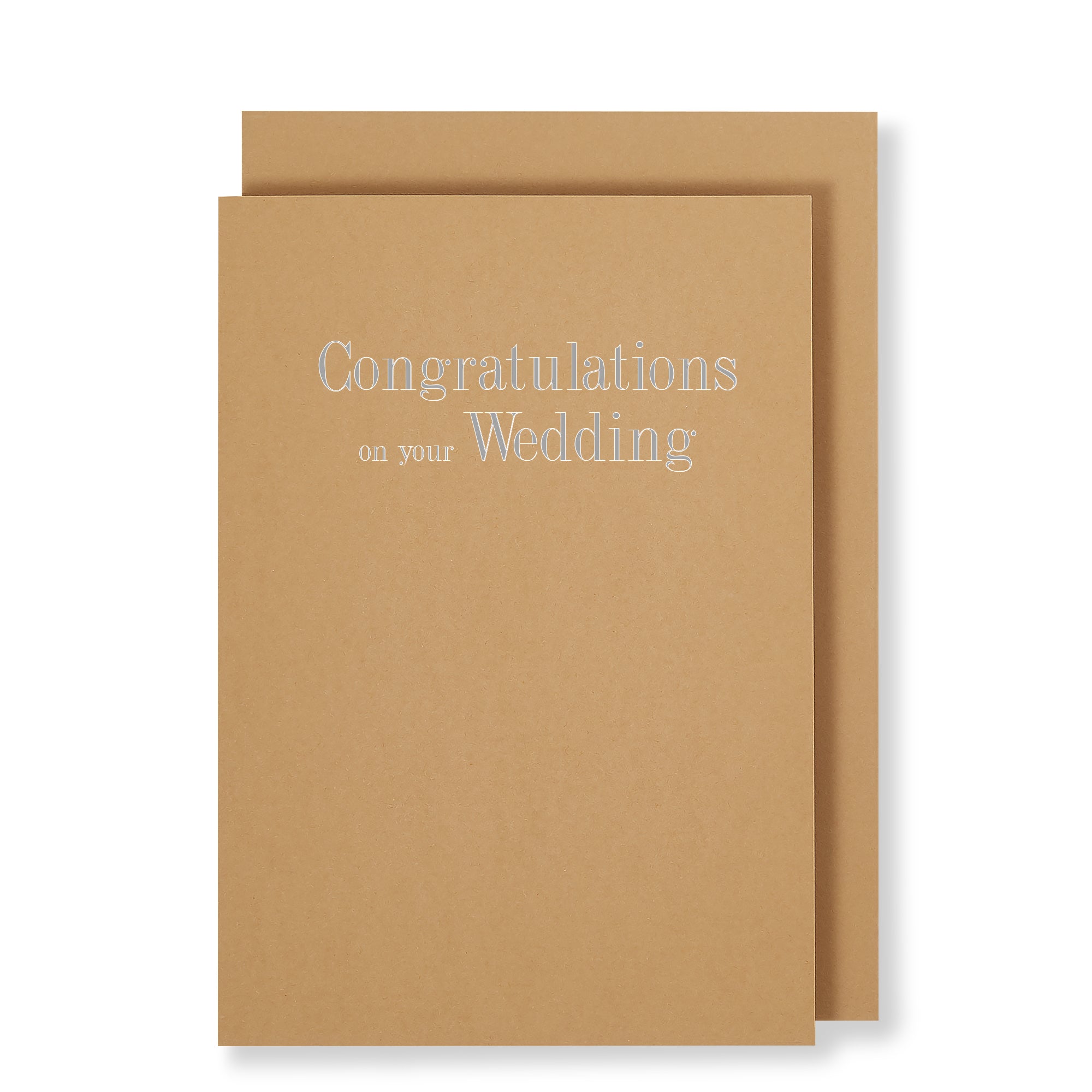 Congratulations On Your Wedding Card, Tan