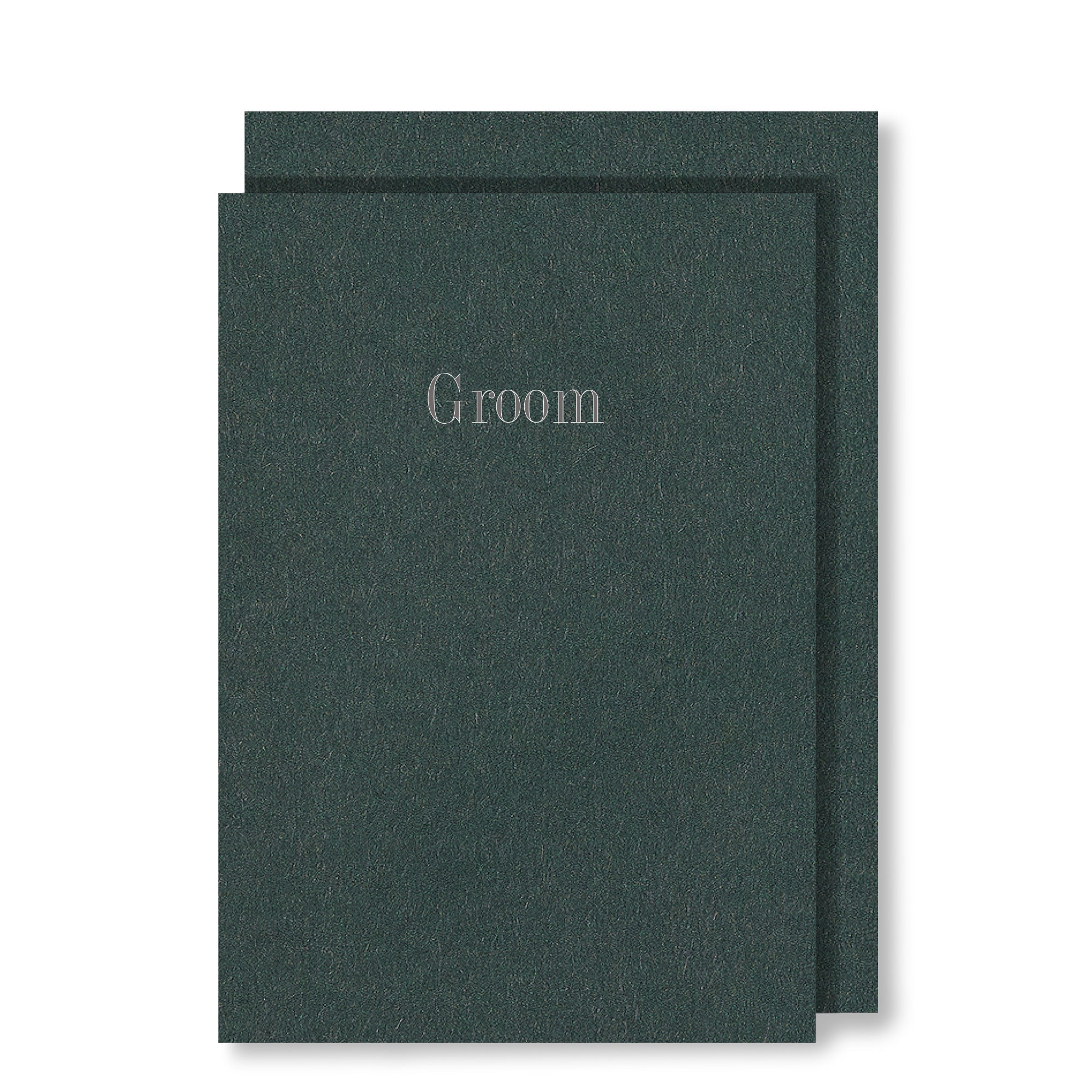 Groom Card, Deep Green