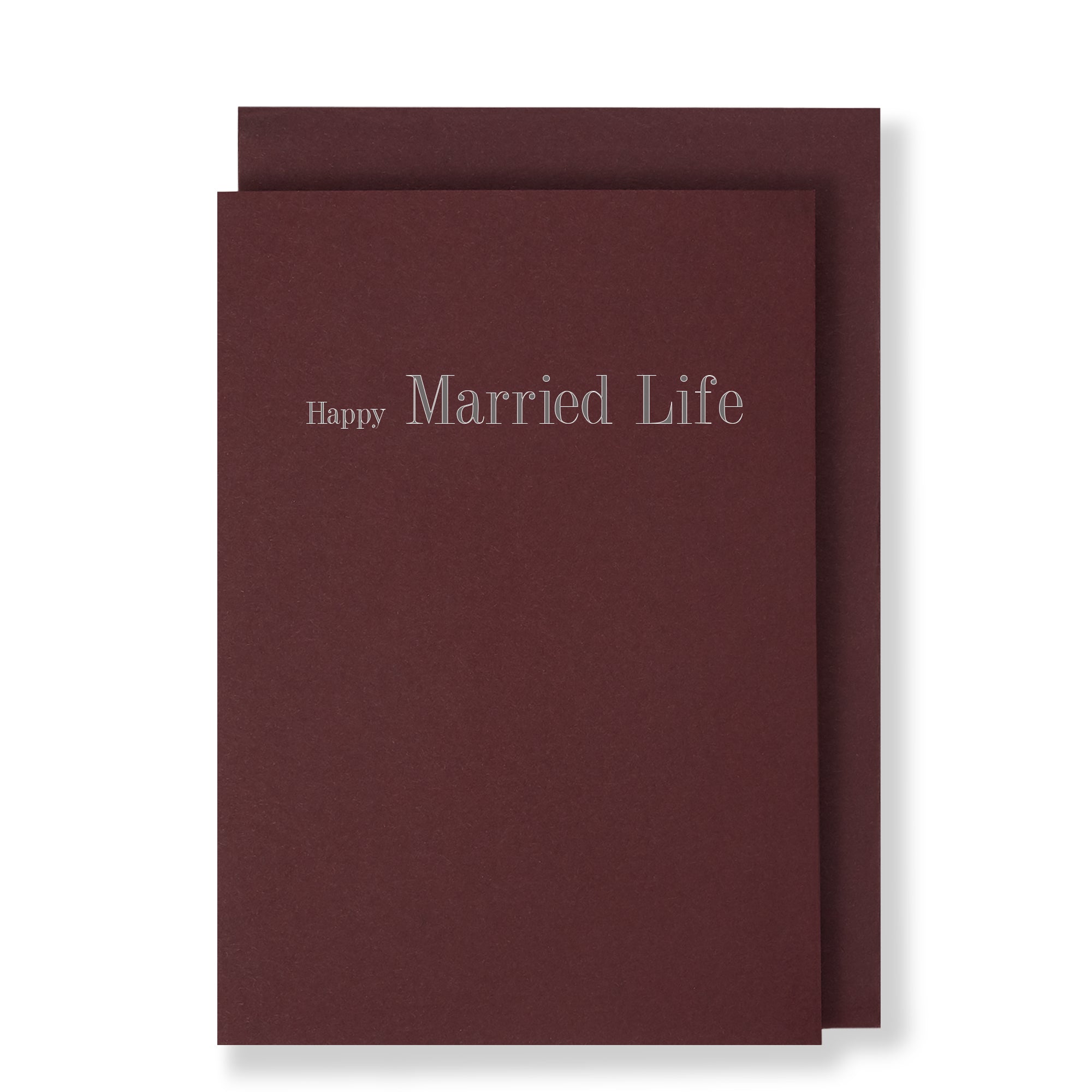 Happy Married Life Card, Burgundy