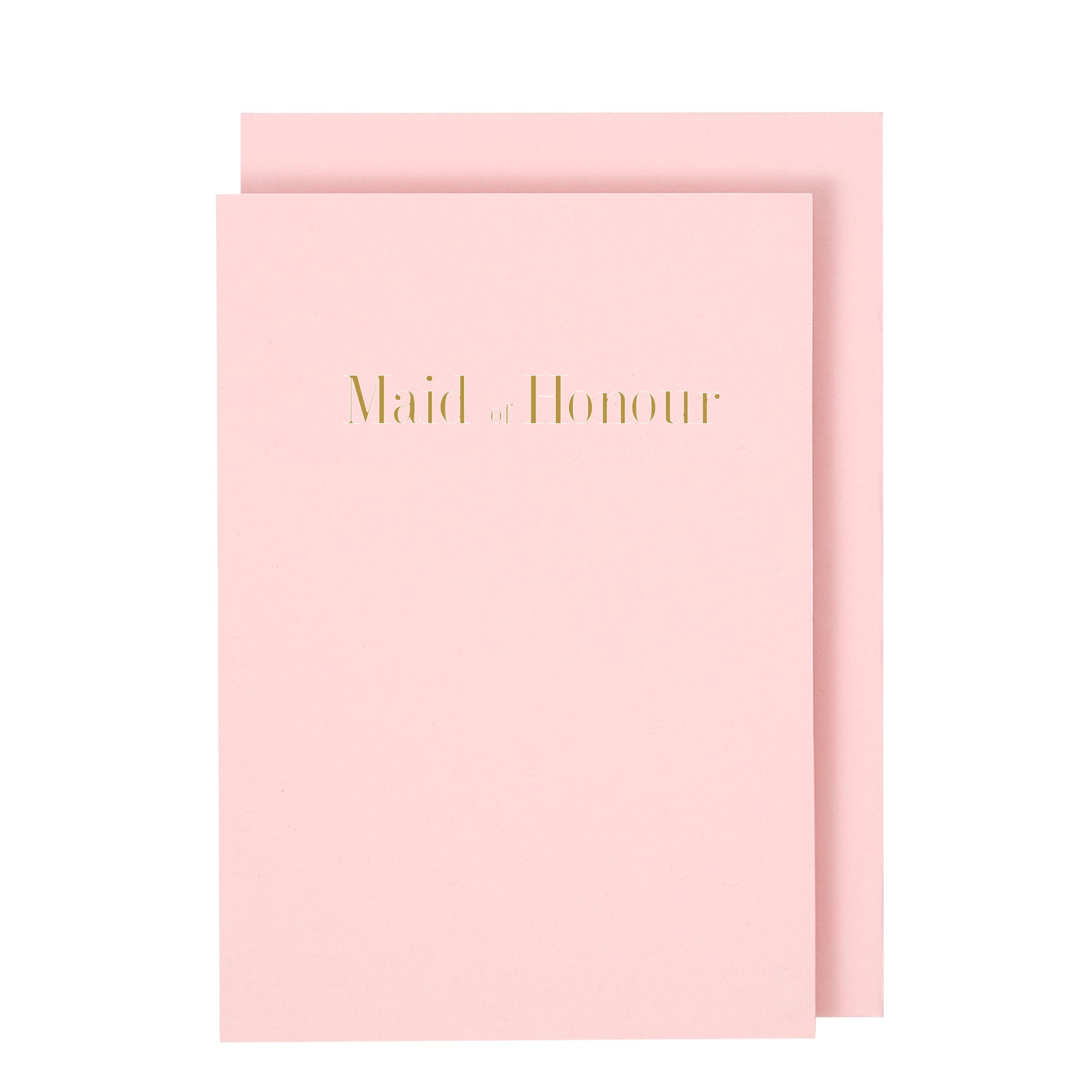 Maid of Honour? Card, Pastel Pink