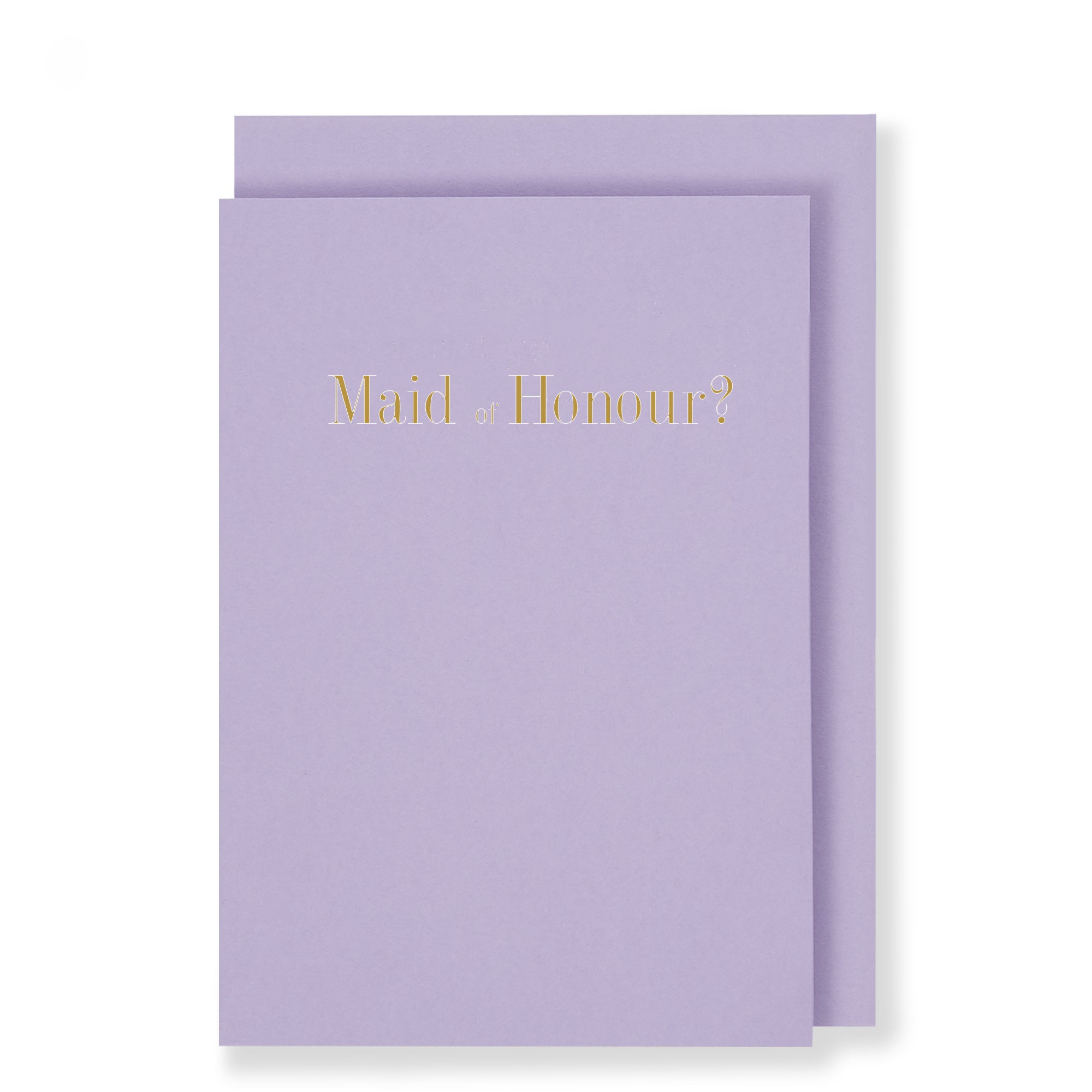 Maid of Honour? Card, Pastel Lilac