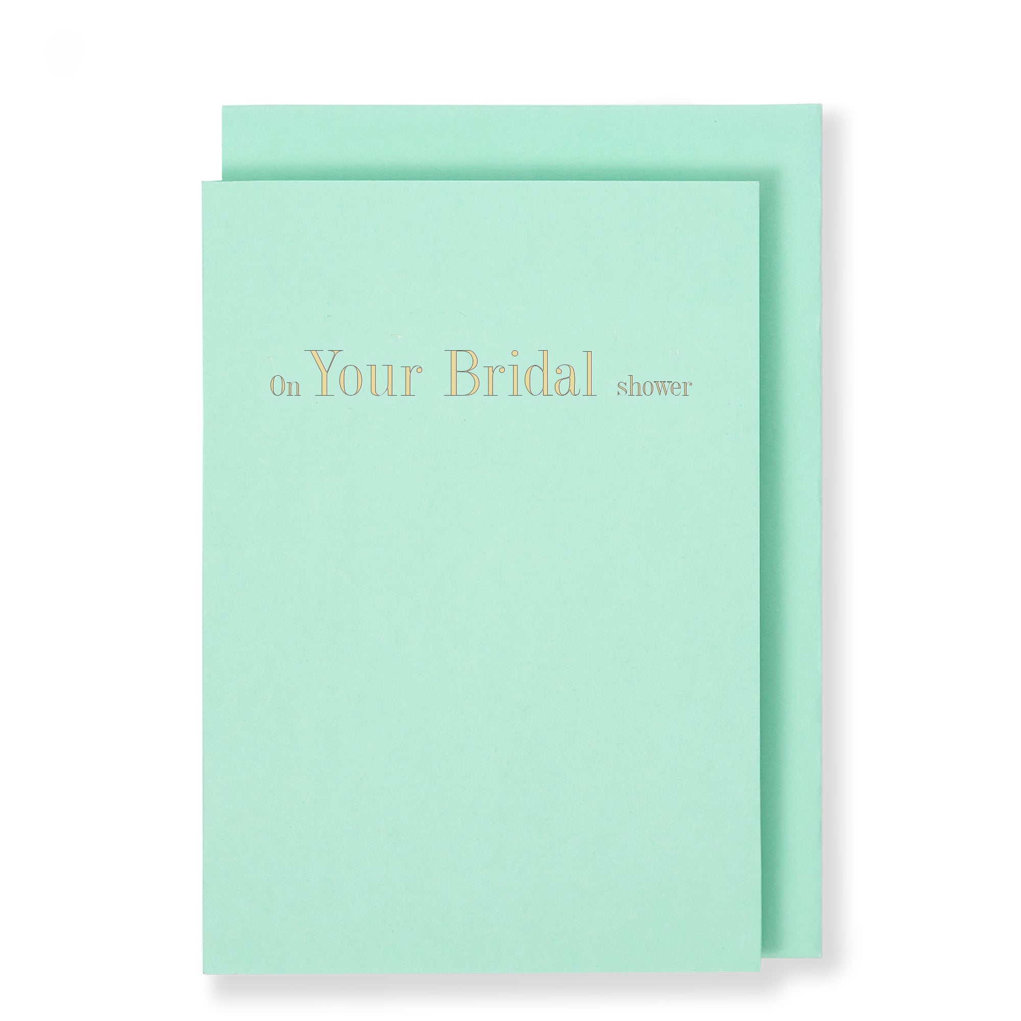 On Your Bridal Shower Card, Pastel Green