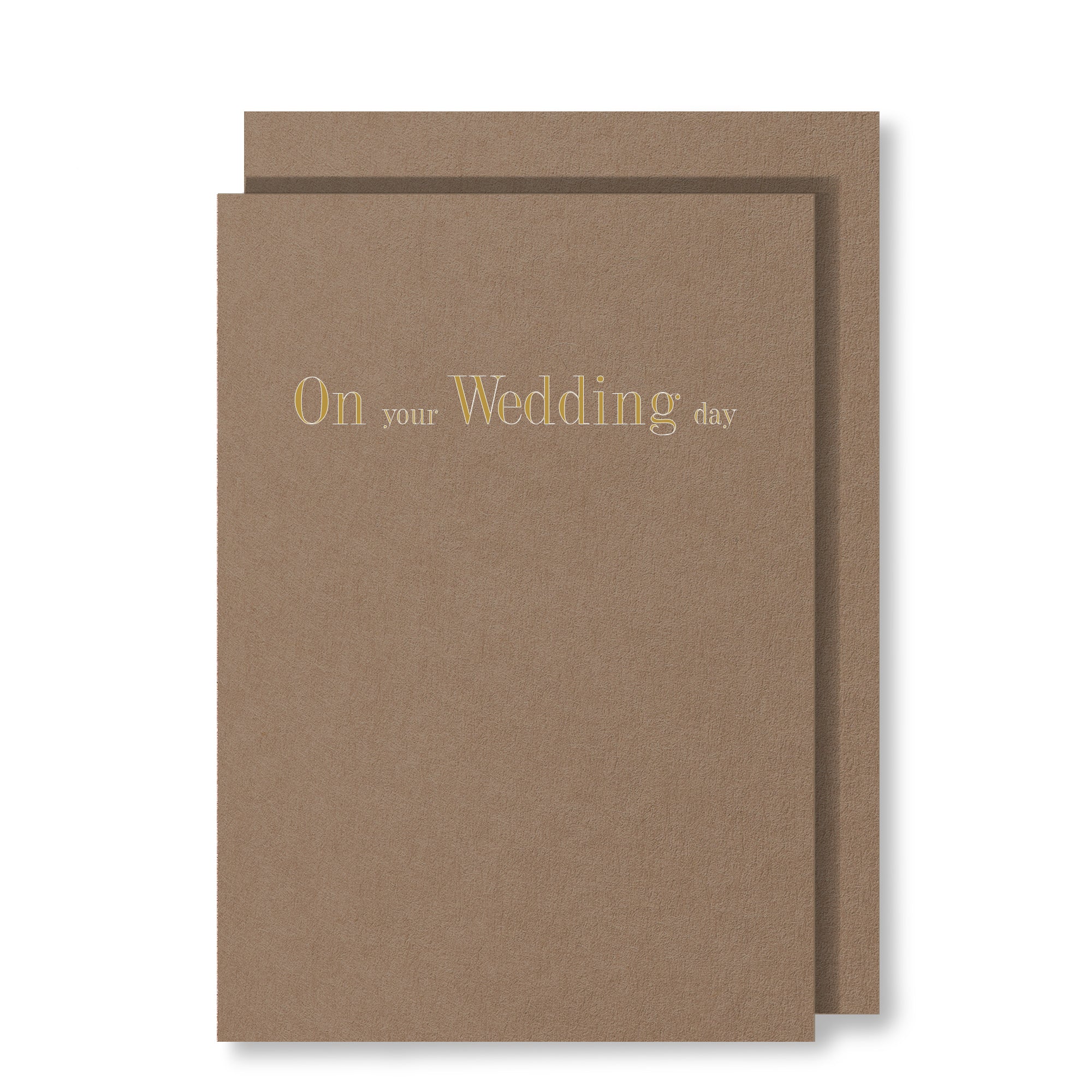 On Your Wedding Day Card, Calming Brown