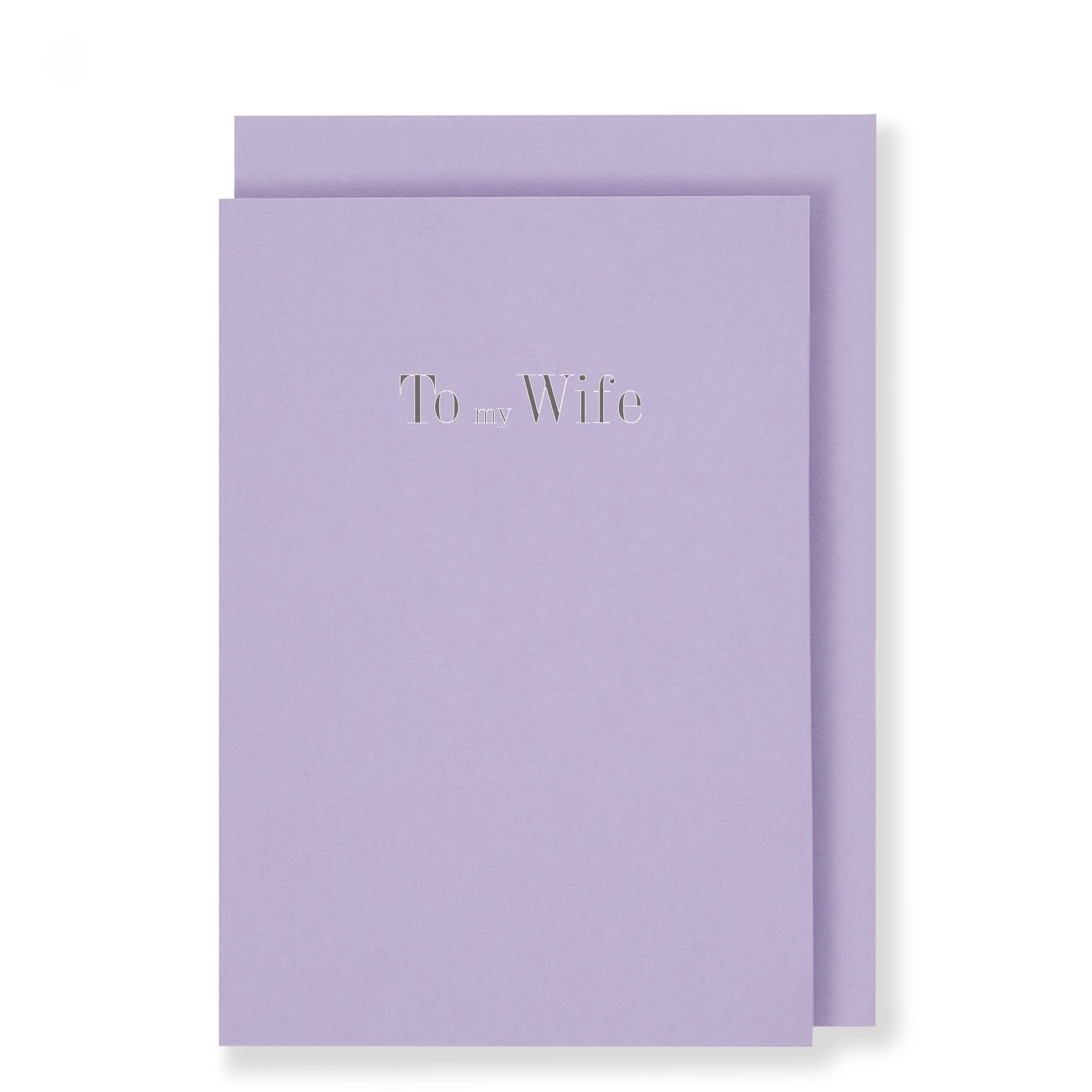 To My Wife Card, Pastel Lilac