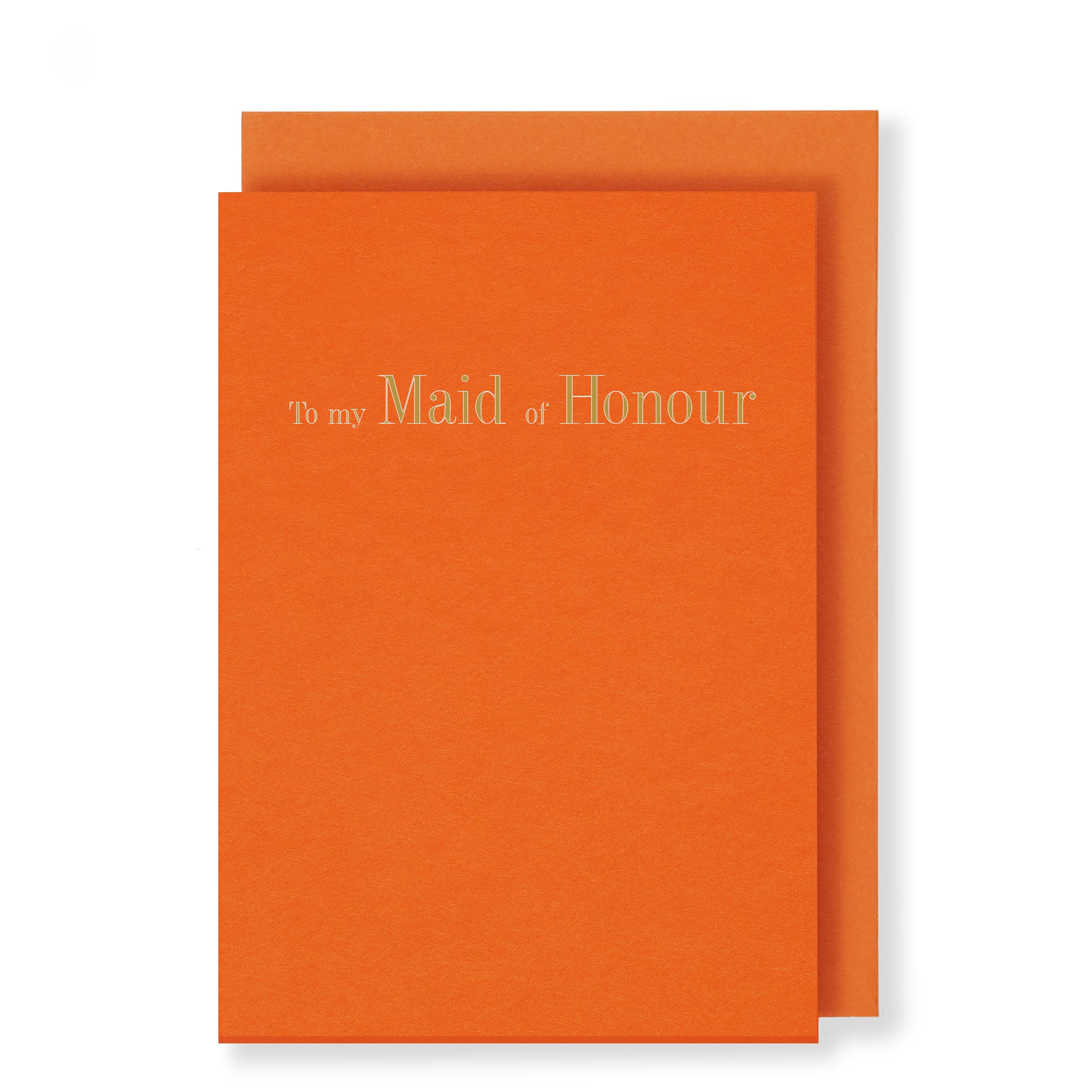 To My Maid of Honour Card, Mandarin