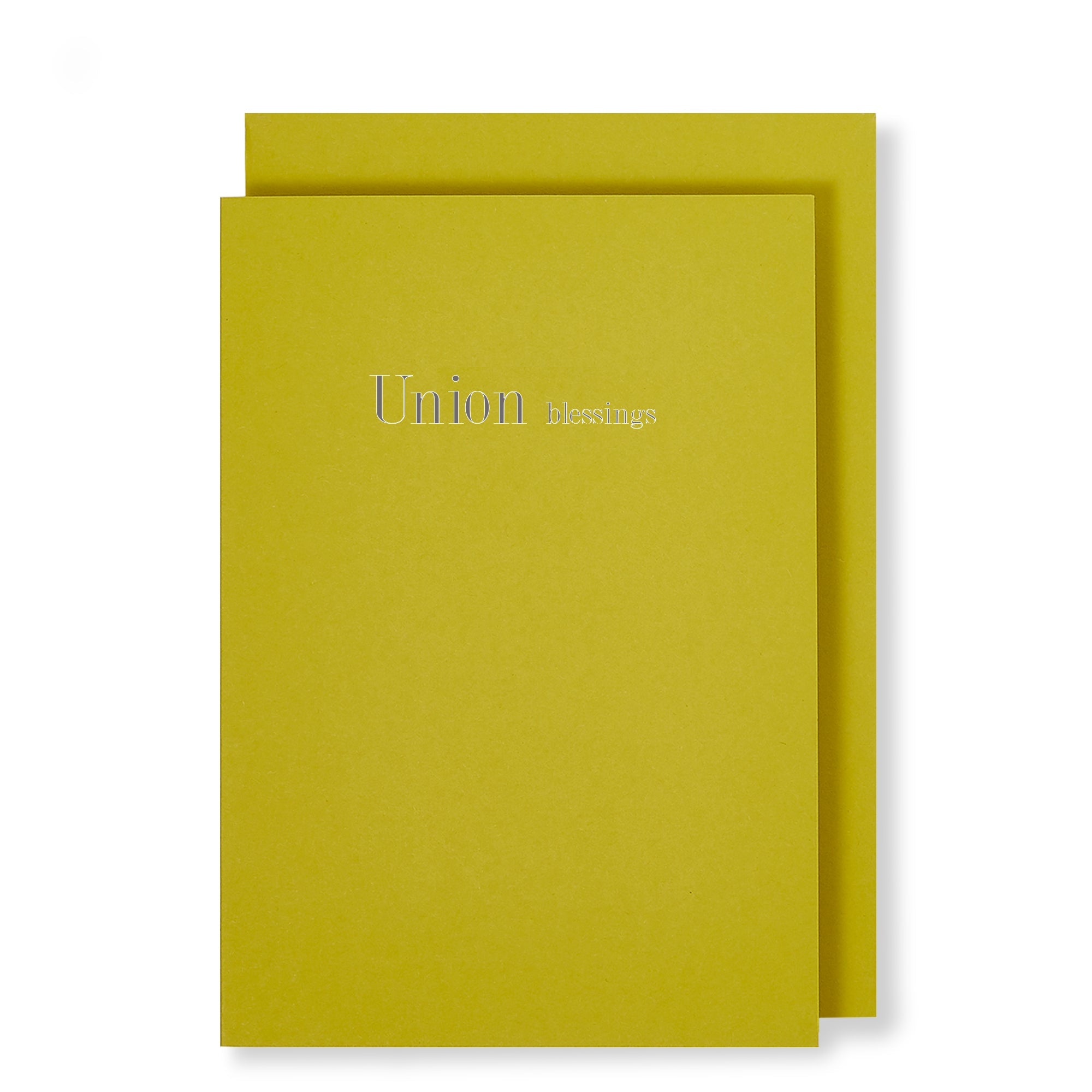 Union Blessings Card, Olive Green