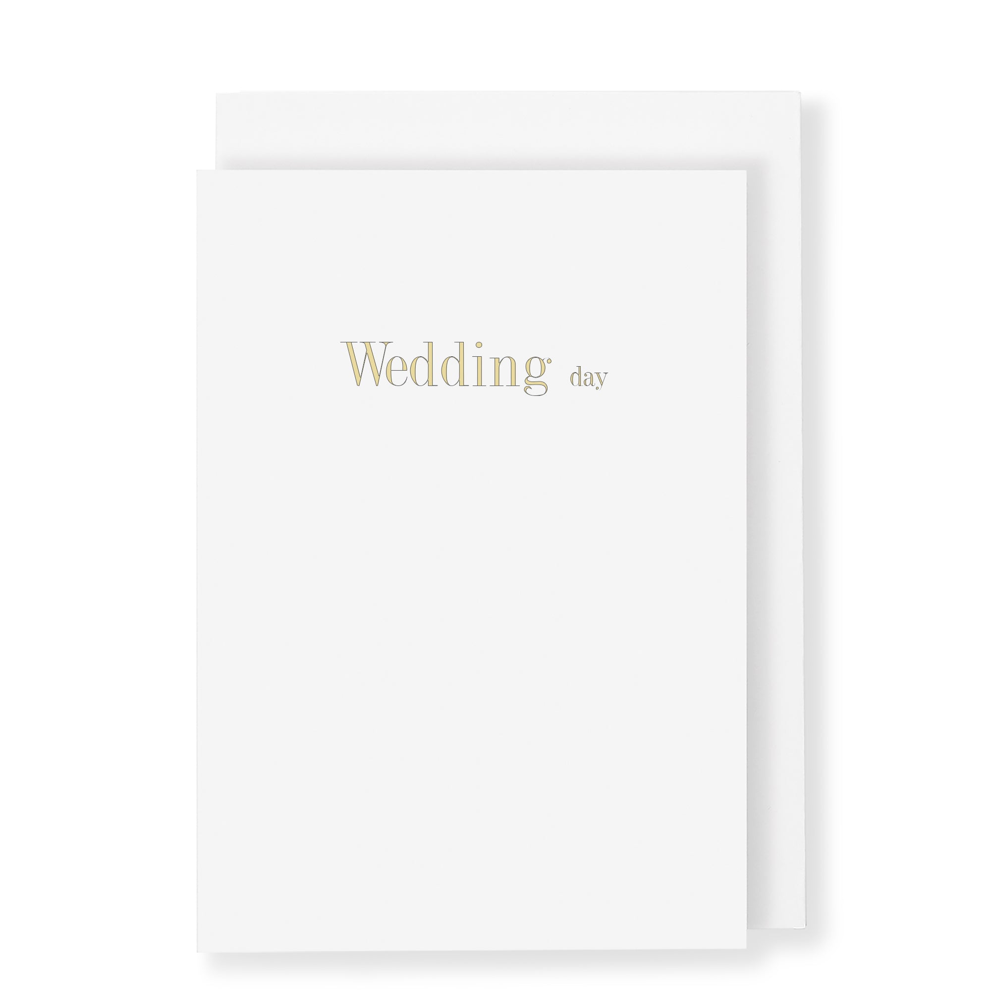 Wedding Day Card, White