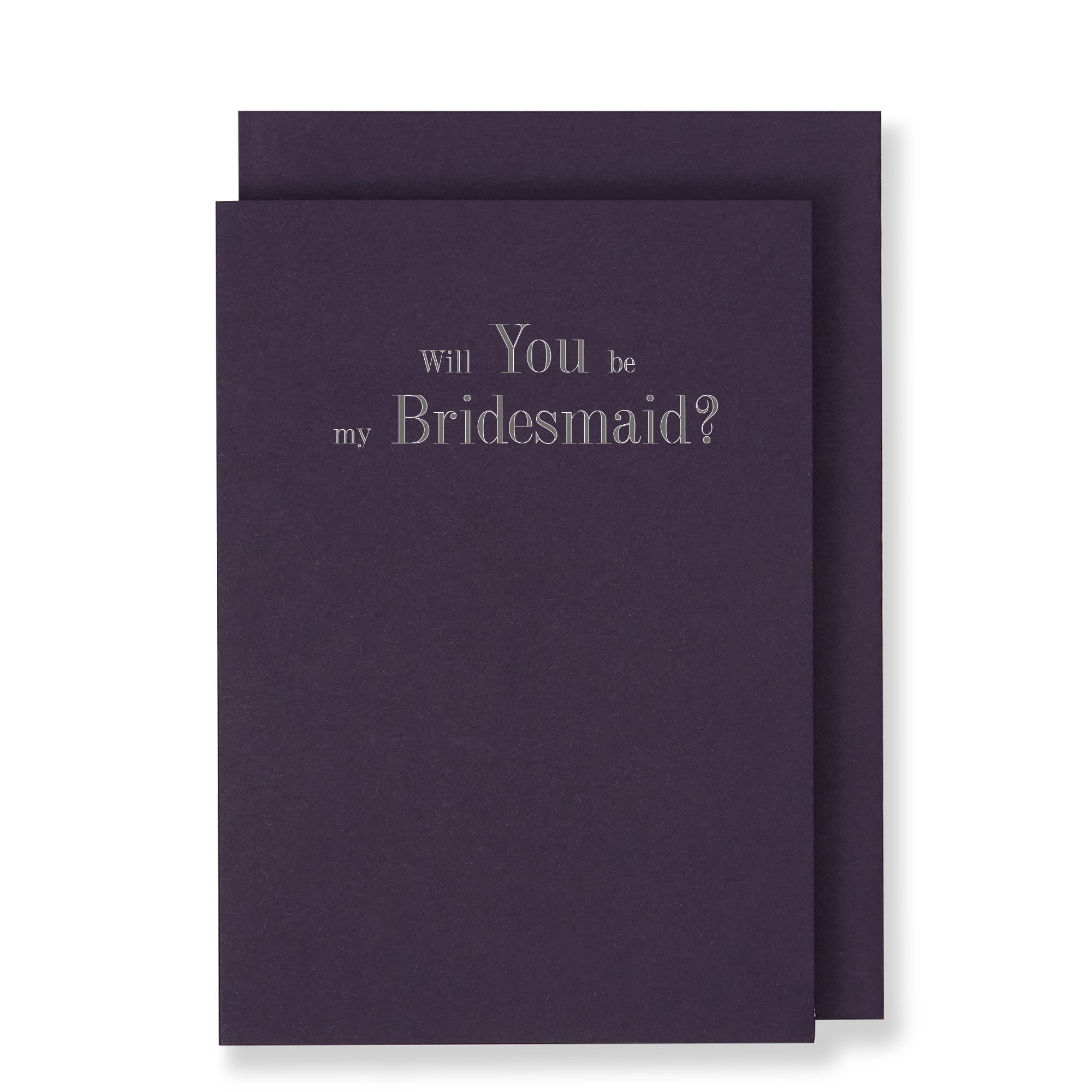 Will You Be My Bridesmaid? Card, Deep Purple