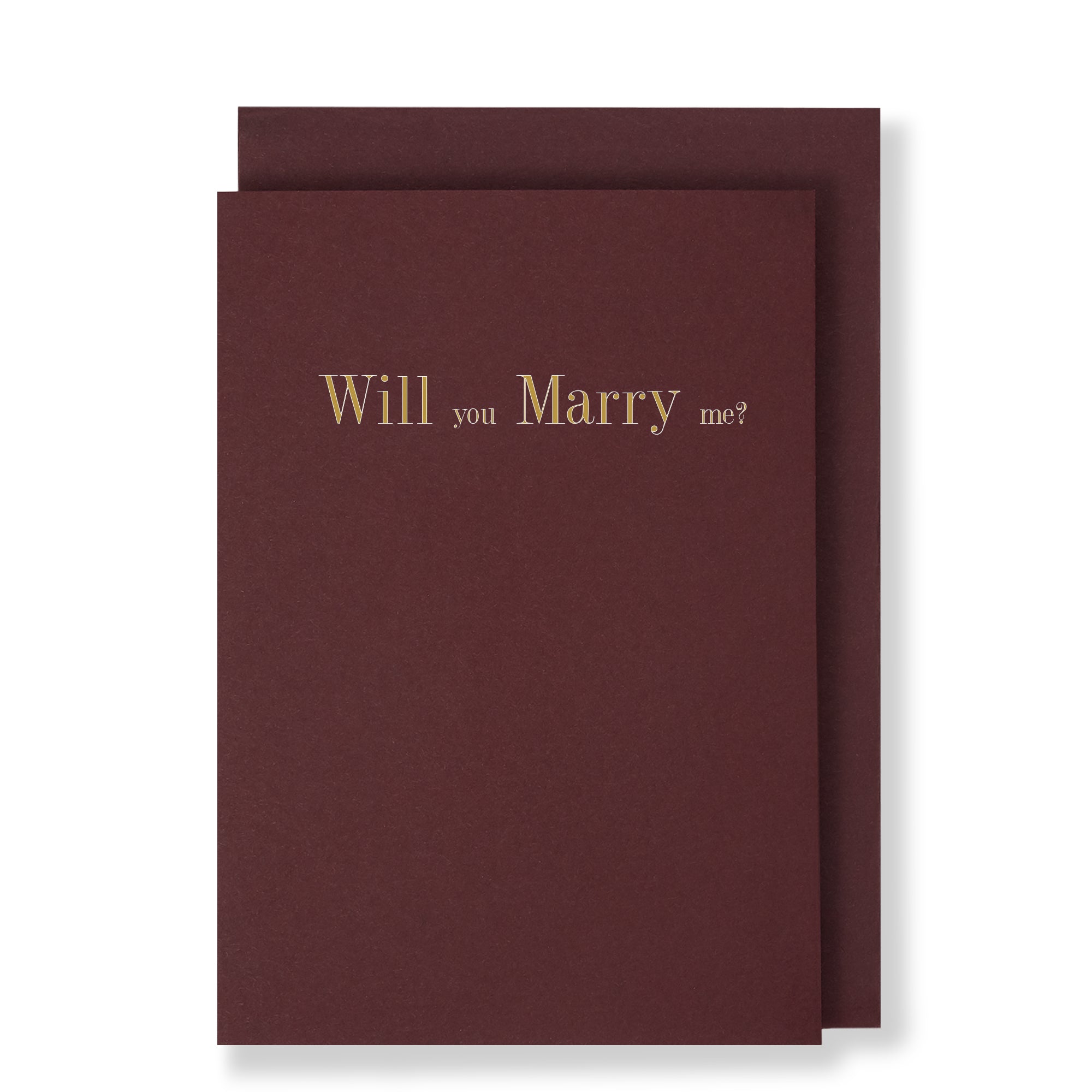 Will You Marry Me? Card, Burgundy